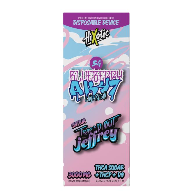 HiXotic Trap'd Out Jeffrey Disposable Vape 3g | 8 Strains