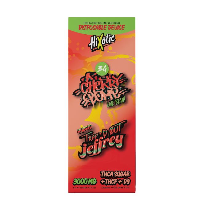 HiXotic Trap'd Out Jeffrey Disposable Vape 3g | 8 Strains | alt