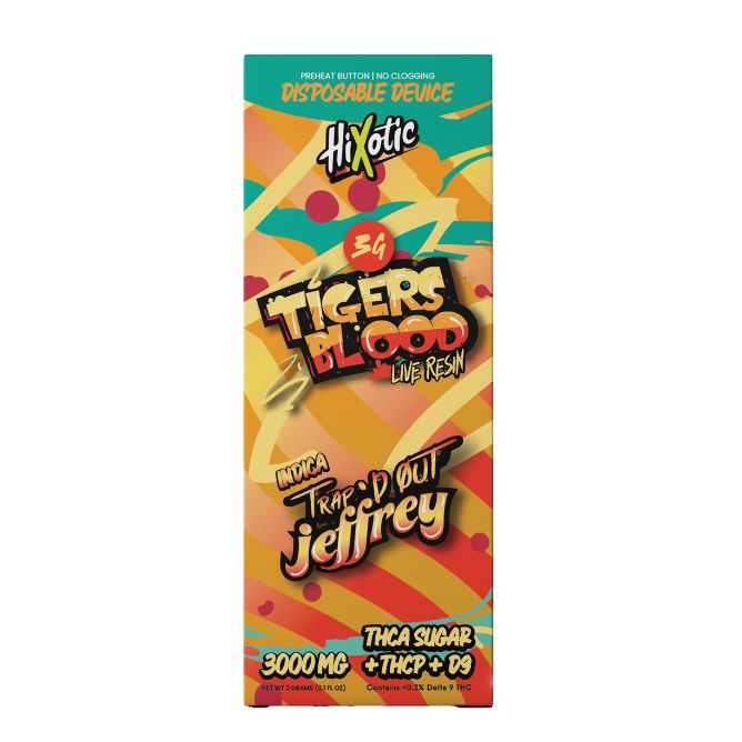elf bar vape uk HiXotic Trap'd Out Jeffrey Disposable Vape 3g | 8 Strains