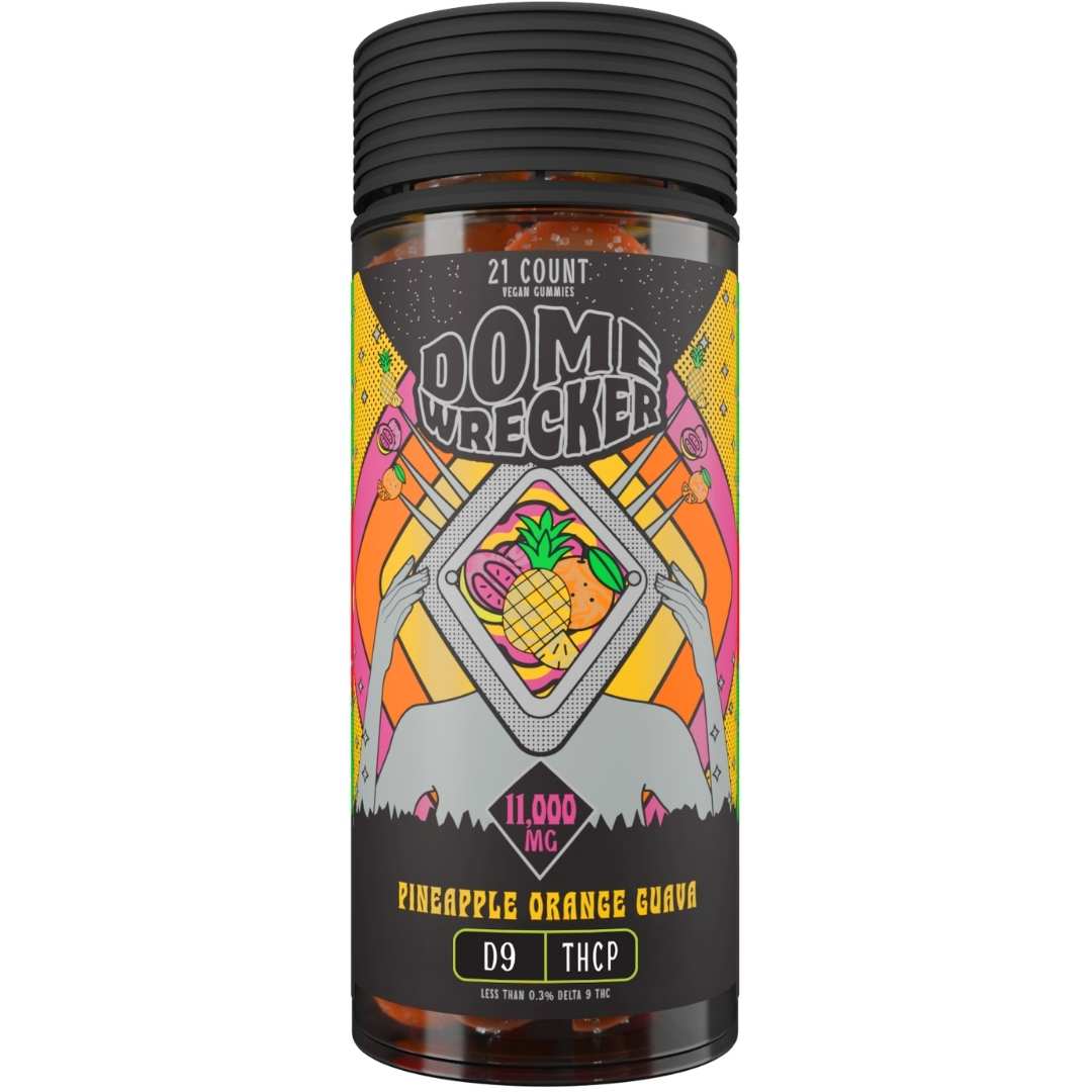 DomeWrecker Delta-9 THCP Vegan Gummies 11000mg 21pc | 7 Strains