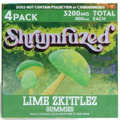 Shrumfuzed Nootropic Mushroom Gummies 4 Piece Lime Zkittlez
