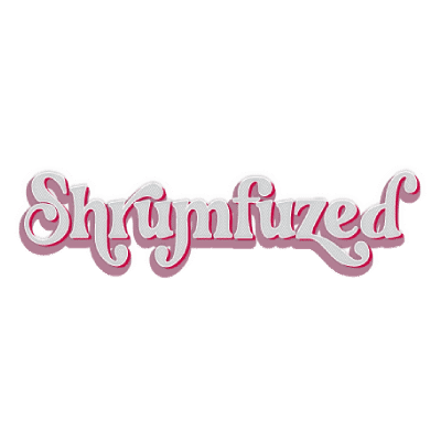 A pink logo with the word shammified on it.