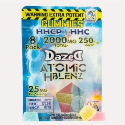 dazed atomic h blenz hhc gummies 250mg assorted