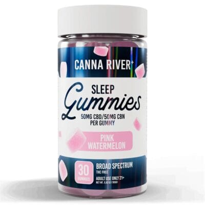 Pink Watermelon Canna River Broad Spectrum CBD Sleep Gummies 3000mg 30pc