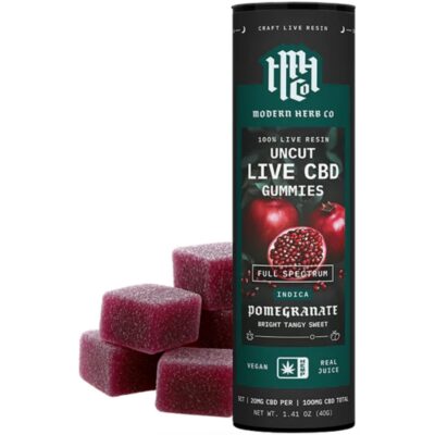 Modern Herb Co CBD Live Resin Gummies 5ct - Pomegranate (Indica)