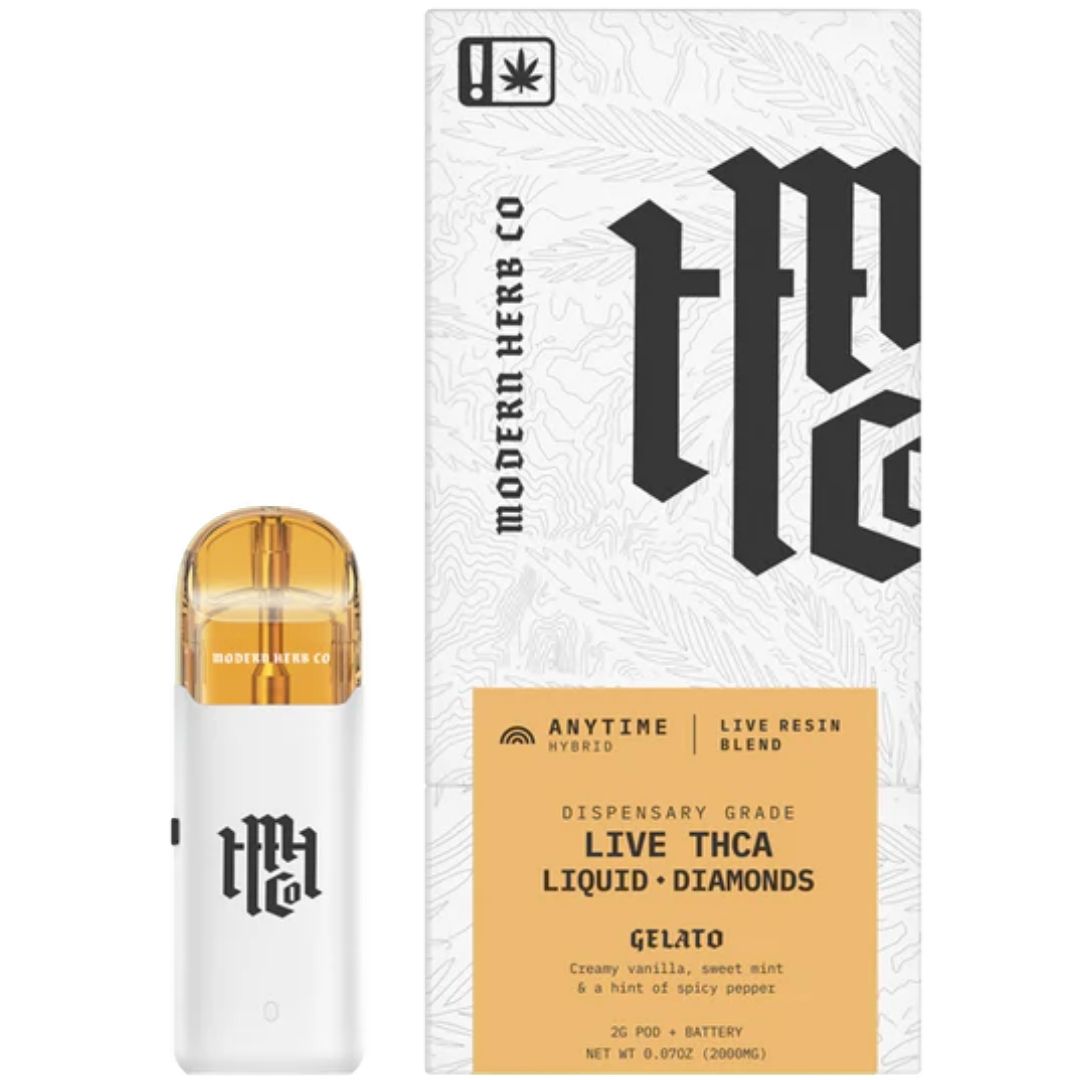 Modern Herb Co THCa Live Resin Liquid Diamonds Pod Kit 2g - Gelato (Hybrid)