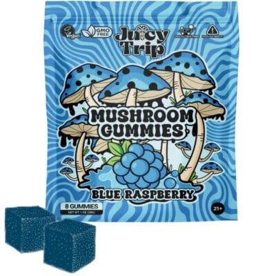 Juicy Trip Mushroom Gummies 8ct - Blue Raspberry
